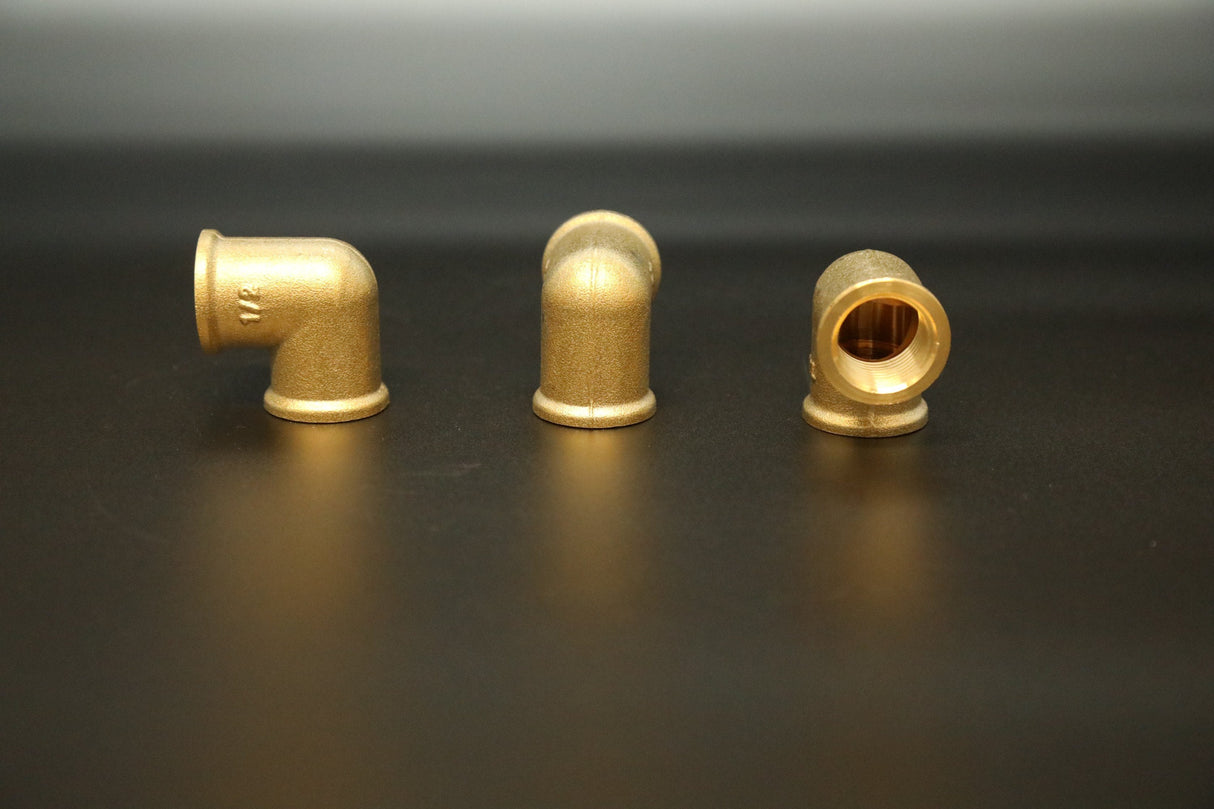 BRASS CONNECTOR L SHAPE 1/2'' F/F
