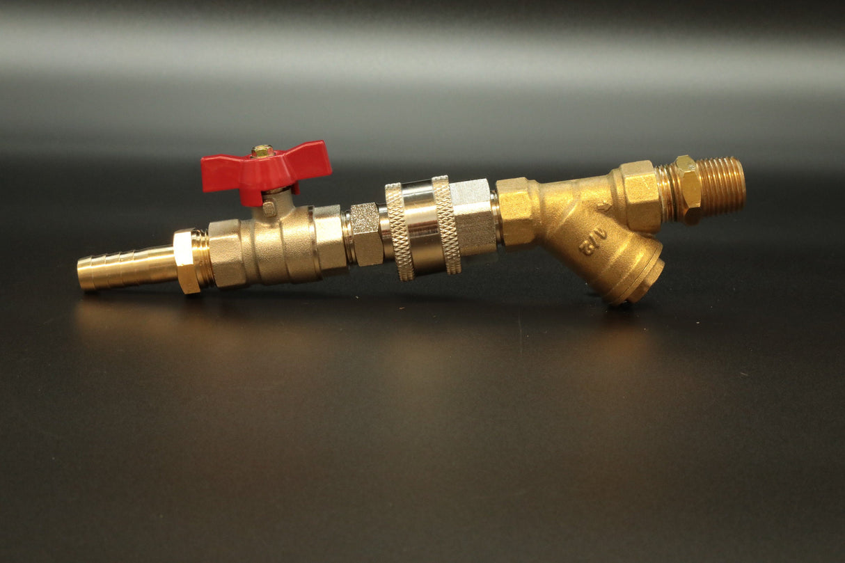 HIGH PRESSURE COMPLETE FILTER WITH BALL VALVE AND QUICK RELEASE