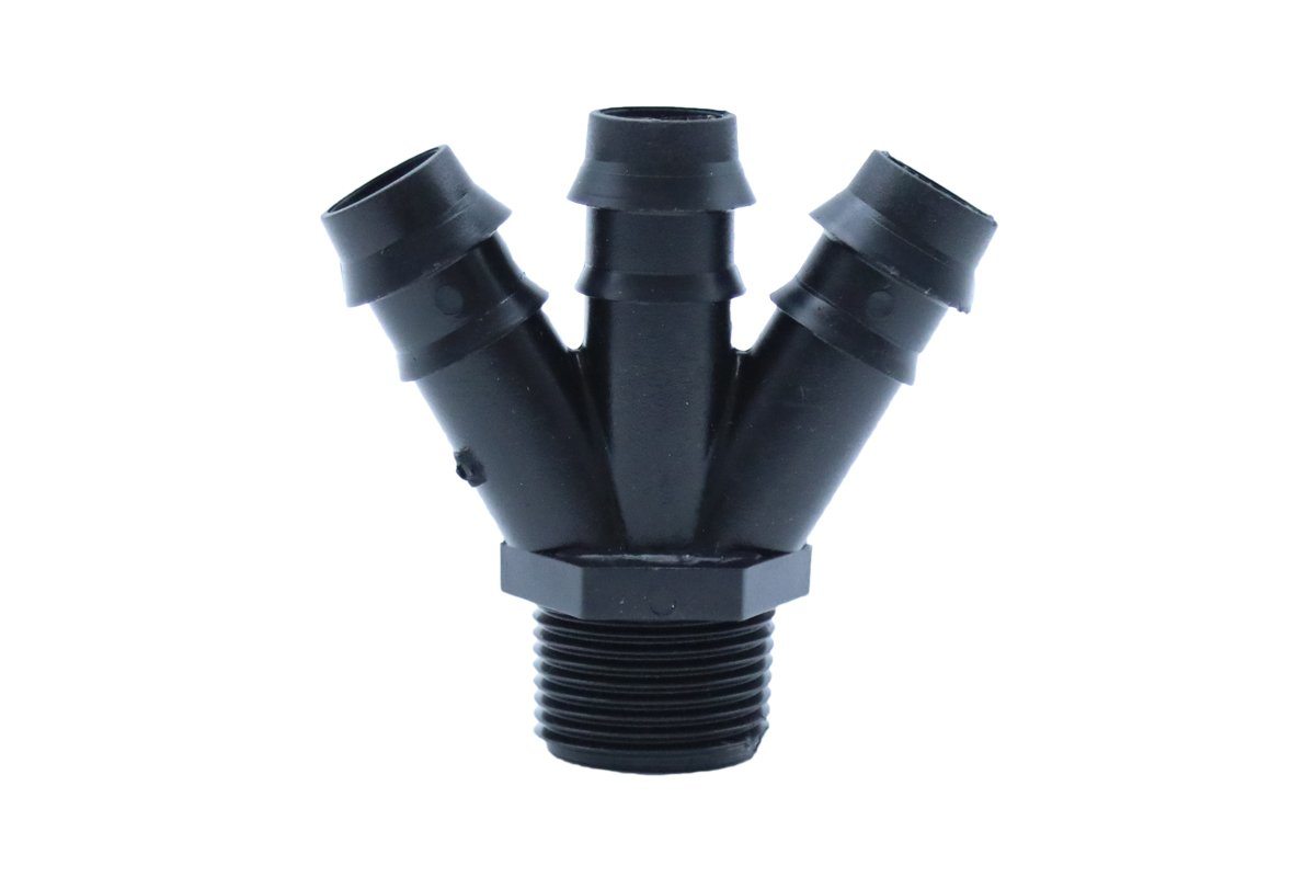 1“ - 3 WAY Outlet 20 mm Hose Tail