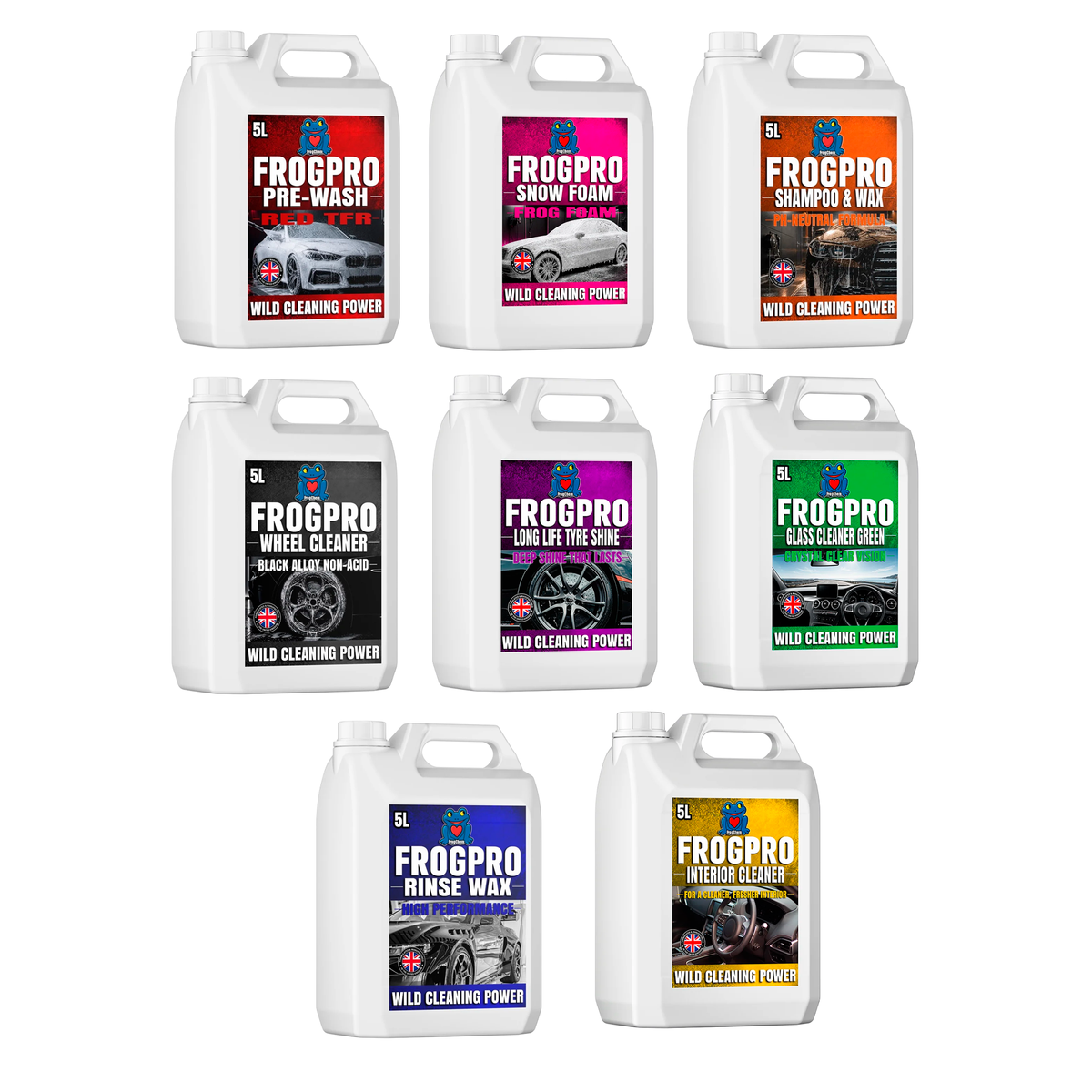 Complete FrogPro Car Detailing Kit 8x5L
